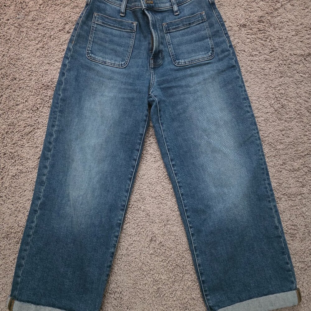 Madewell Size 26 Perfect Vintage wide Leg crop Jean